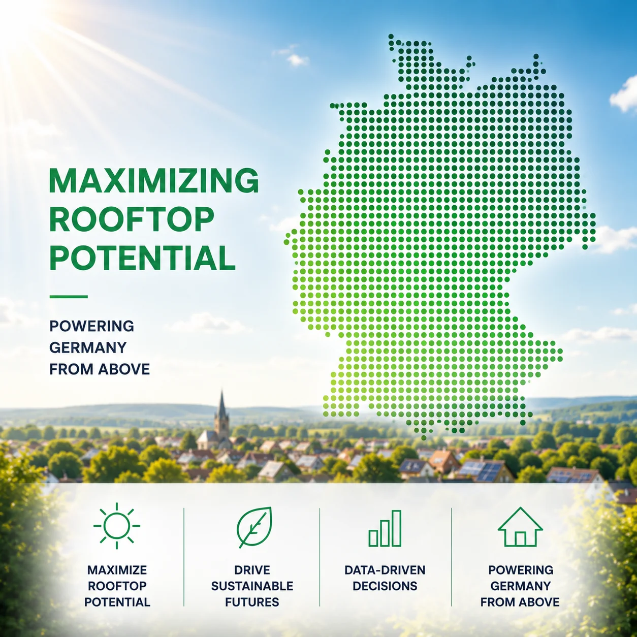 Deutschlandgrafik zum Rooftop-Potenzial mit Solarbezug